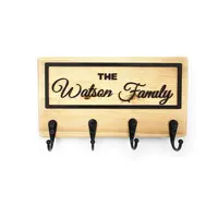 Personalised Key Holder Wall Mounted Solid Pine