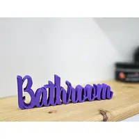 Bathroom Sign Ornament Decorative Plastic Plaque