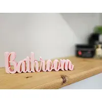 Bathroom Sign Ornament Decorative Plastic Plaque