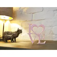 Square Love Sign with a Heart Ornament