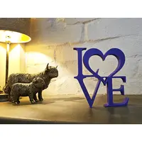 Square Love Sign with a Heart Ornament