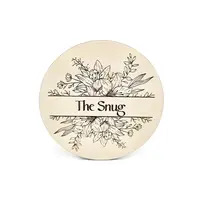 The Snug Room Door Sign Decorative Wooden Plaque Elegant Engraved Round Design