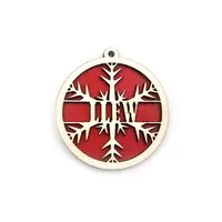 Personalised Christmas Tree Decoration Wooden Snowflake