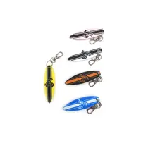 Surfboard Keyring Surfs Up Stripes Bag Tag Charm