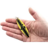 Surfboard Keyring Surfs Up Stripes Bag Tag Charm