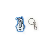 Baby Polar Bear in Hat & Scarf Keyring Novelty Bag Tag Charm