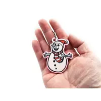 Snowman Keyring Novelty Bag Tag Charm