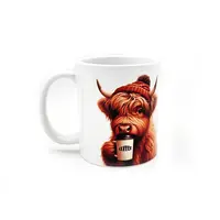 Highland Cow Mug Funny Coffee Quote 11oz White