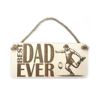 Best Dad Ever Rugby Decorative Signs and Plaques