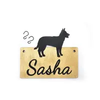 Alsatian Cage Sign Personalised With Pets Name | German Shepherd