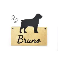 Rottweiler Cage Sign Personalised With Pets Bed Name Plaque