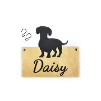 Dachshund Cage Sign Personalised With Pets Bed Name Plaque