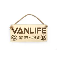 Vanlife Decorative Sign | Plaque with VW and T6 Logo