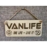Vanlife Decorative Sign | Plaque with VW and T6 Logo