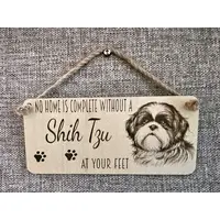 Shih Tzu Sign Decorative Plaque Home Decor