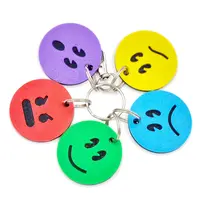 Zones Of Regulation Feelings Mood Emoji Keychain Set For Autism ADHD