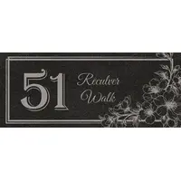 Slate House Sign Floral Laser Engraved