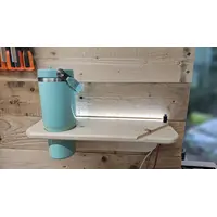 Bedside Shelf Unit with Phone & Stanley Cup Holders With LED Night Light