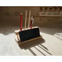 Handmade Solid Oak Desk Organiser Pen and Phone Holder