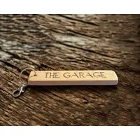 Solid Oak Personalised Keyring, Large Rectangular Shaped Handmade Gift From Reclaimed Wood