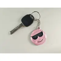 Emoji Keyring fun kids teenager bag tag keychain zip tag