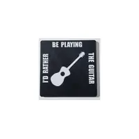 Id rather be playing the DRUMS black and white coaster table protector