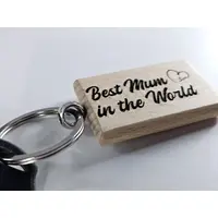 Best Mum / Dad in the world Keyring Mothers day present / Fathers Day Gift