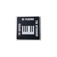 Id rather be playing the DRUMS black and white coaster table protector