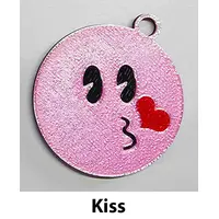 Emoji Keyring fun kids teenager bag tag keychain zip tag