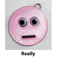 Emoji Keyring fun kids teenager bag tag keychain zip tag