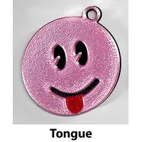 Emoji Keyring fun kids teenager bag tag keychain zip tag