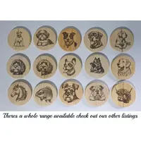 French Bulldog wooden coaster | Frenchie