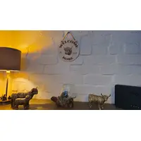 Welcome to our Home Highland Cow Plaque Sign Full Head Image