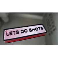 Lets do shots Adult Keyring Funny Drink Themed Keyring
