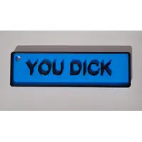 YOU DICK Funny Adult Rude Explicit Insulting Keyring NSFW