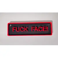 FUCK FACE Adult Keyring Funny Rude Inapproriate Keyring