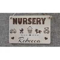 Nursery Door Sign | Plaque With Bedside Table or Shelf Option