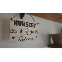 Nursery Door Sign | Plaque With Bedside Table or Shelf Option