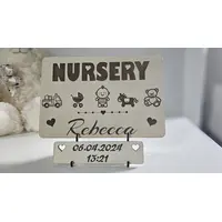 Nursery Door Sign | Plaque With Bedside Table or Shelf Option