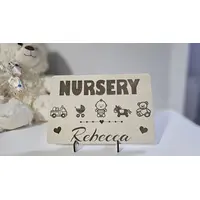 Nursery Door Sign | Plaque With Bedside Table or Shelf Option
