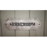 Bathroom Decorative Door Sign / Plaque Elegant Engraved Shape and Design