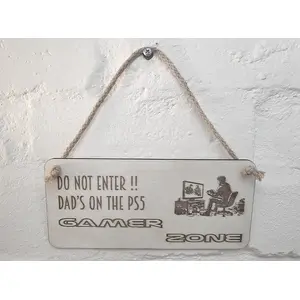Dad Gamer Plaque Do NOT Enter Dads on the PS5 Playstation Gamer
