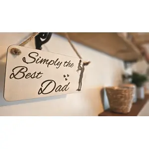 Simply the Best Dad with Child Decorative Sign | Plaque