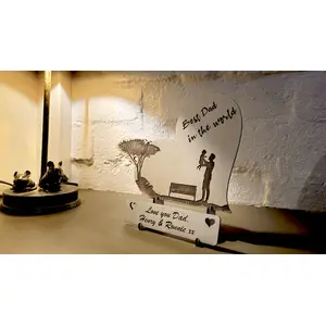 Best Dad Decorative Personalised Desk Sign | Plaque