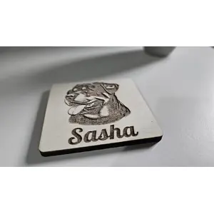 Rottweiler Decorative Square Wooden Coaster