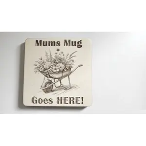 Mums Mug Goes HERE | Wheel Barrow Garden | Personalise Option