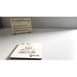 Be Our Guest Wooden Coaster | Personalise Option Available