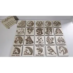 A Robin Redbreast Decorative Wooden Coaster | Personalise Options