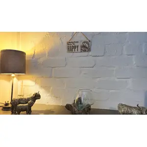 Hedgehogs Make Me HAPPY Decorative Sign | Plaque | Wall or Desk Mounted