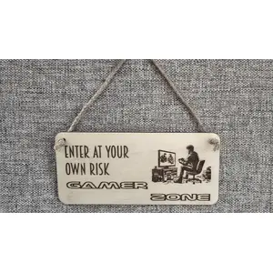 Gamer Decorative Sign | Plaque | Enter At Your Own Risk